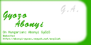 gyozo abonyi business card