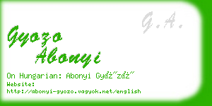 gyozo abonyi business card